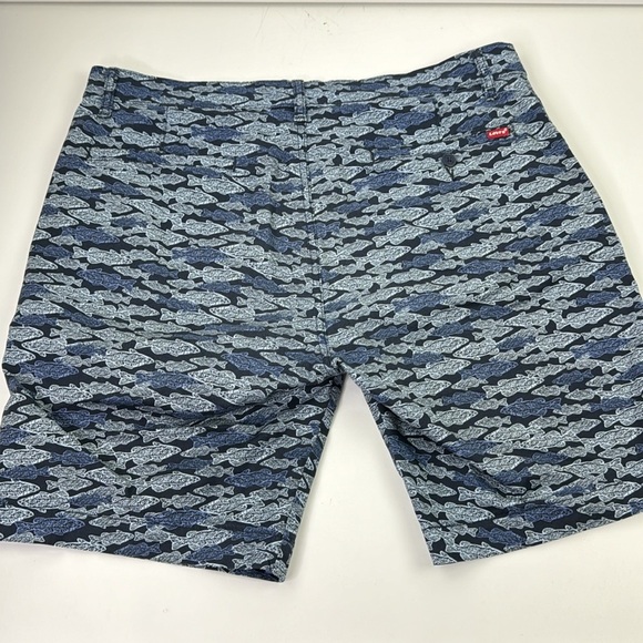 Levi's Chino Men's Blue Fish Casual Bermuda Shorts - Picture 8 of 14